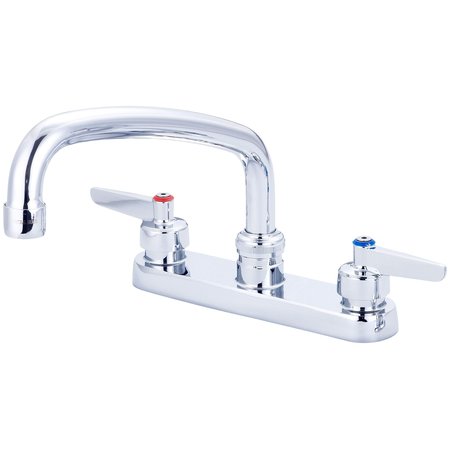 CENTRAL BRASS Two Handle Cast Brass Kitchen Faucet in Chrome 0127-LE1